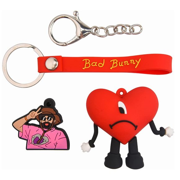 Bad Bunny Heart Keychain, Un Verano Sin Ti - Picture 2 of 5